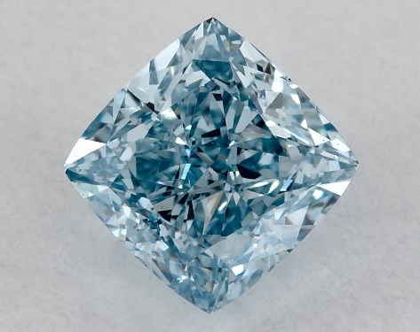 IGI 1.01 Carat Fancy Vivid Blue-VS1 Cushion Modified Cut Lab-Grown Diamond